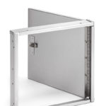 Recessed Stainless Steel Access Door without Flange, allen hex head operated cam latch, piano hinge 1