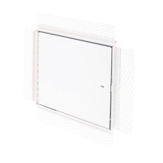 PFN-PLY-00- Fire-Rated Uninsulated Access Door with Plaster Bead Flange. Ring and self-latching tool-key operated slam latches.