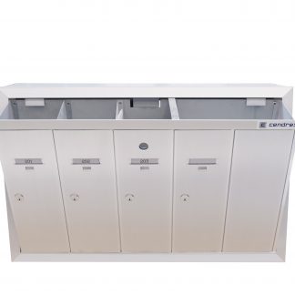 VD-110-C- Boîte aux lettres verticale à panneau frontal basculant, modèle semi-encastré, boîte à colis, à installer à l'intérieur d'un immeuble, Postes Canada